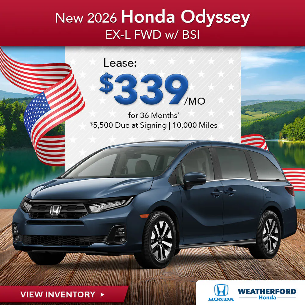 New 2026 Honda Odyssey EX-L FWD w/ BSI