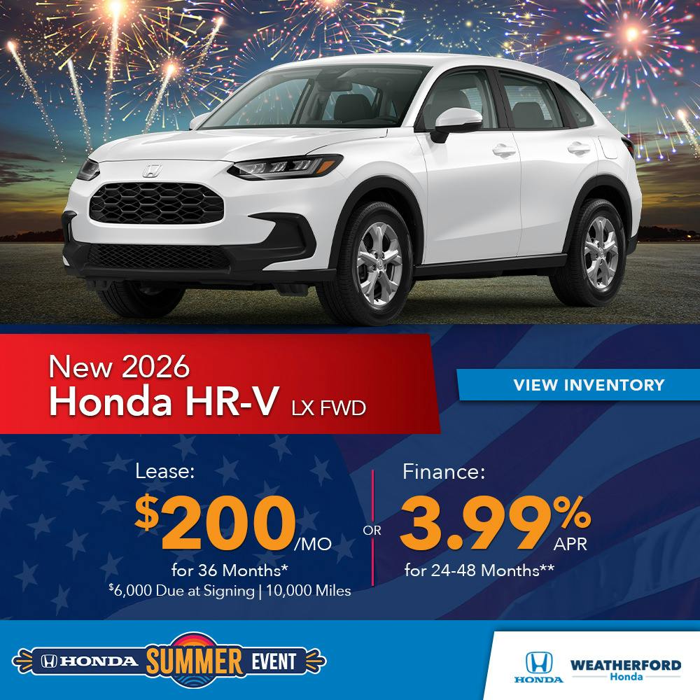 New 2026 Honda HR-V LX FWD