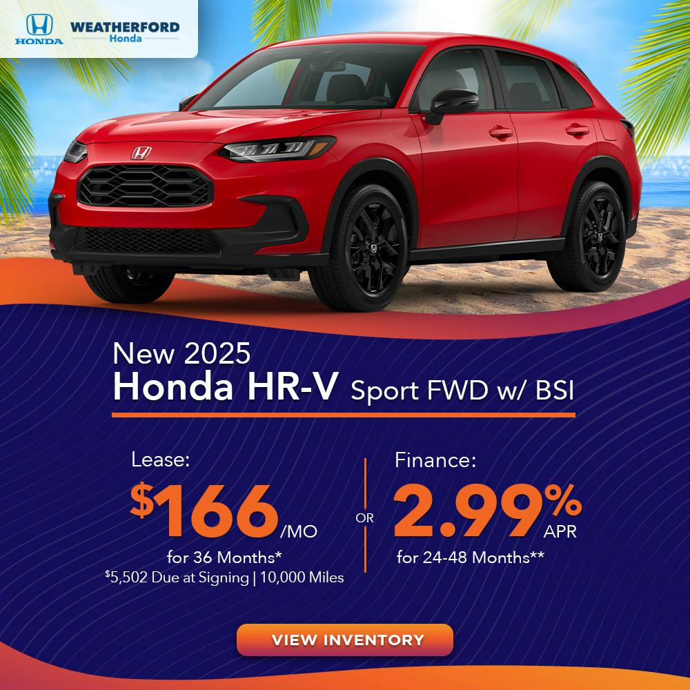 New 2025 Honda HR-V Sport FWD w/ BSI