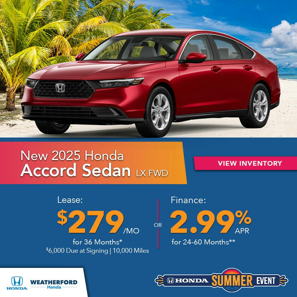 New 2025 Honda Accord Sedan LX FWD