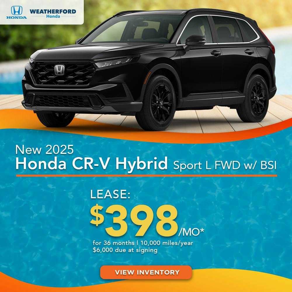 New 2025 Honda CR-V Hybrid Sport L FWD w/ BSI