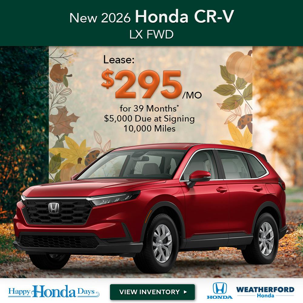 New 2026 Honda CR-V LX FWD | Weatherford Honda