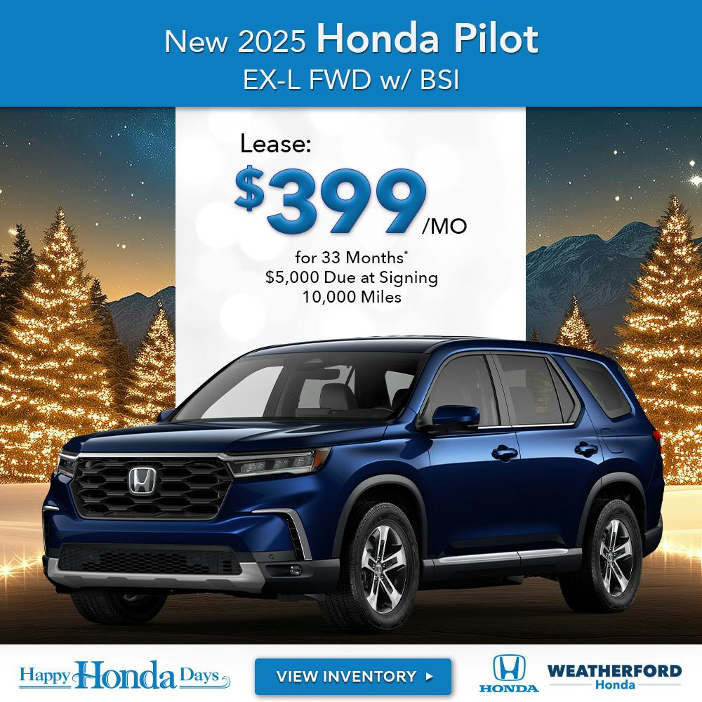 New 2025 Honda Pilot EX-L FWD w/ BSI