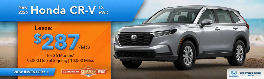 New 2026 Honda CR-V LX FWD | Weatherford Honda