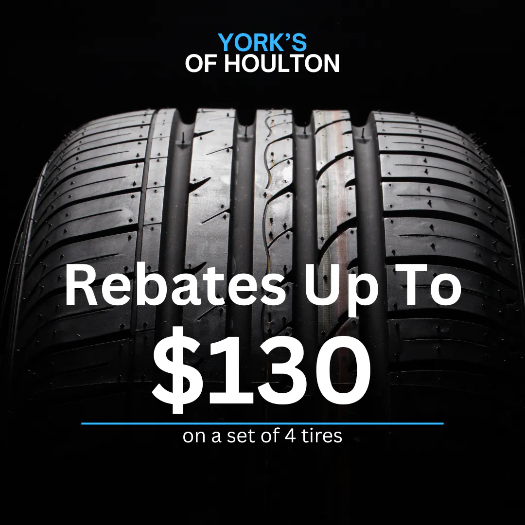 We’ll beat your best price on a set of four tires,* plus get a $130 rebate.** | York's of Houlton