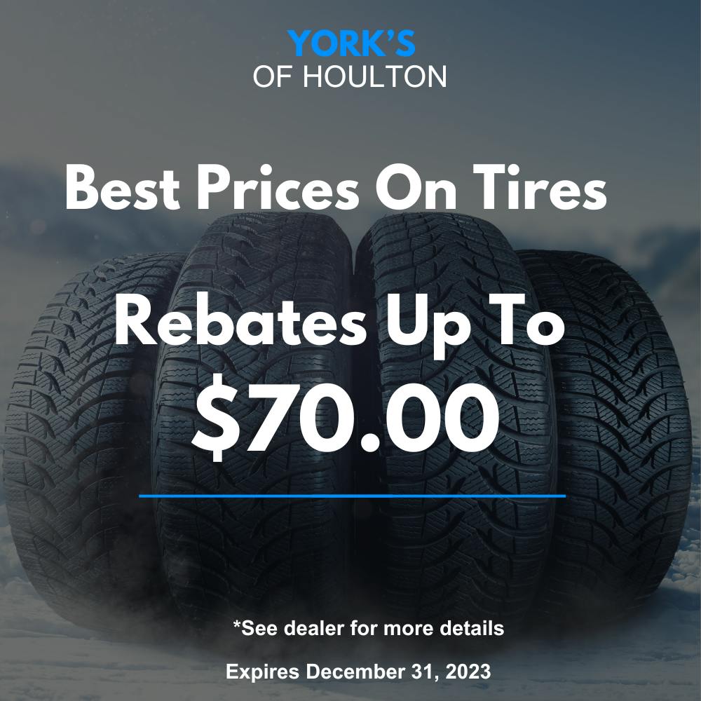 Rebates on Tires | York's of Houlton